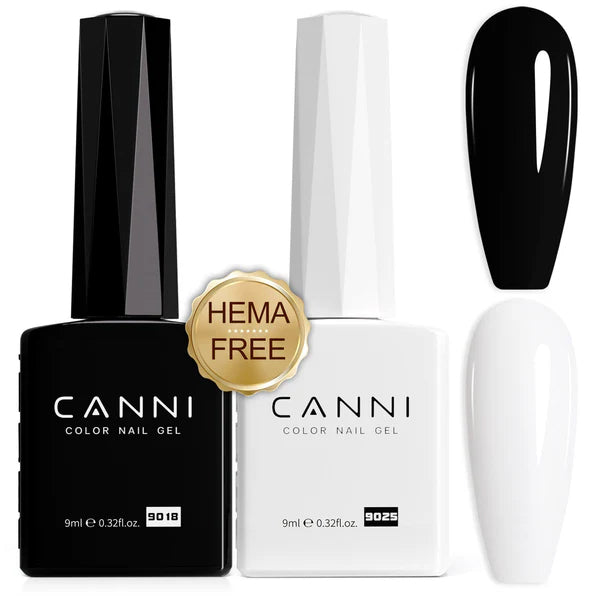 CANNI Hema Free Bundle of White and Black Nail Gel
