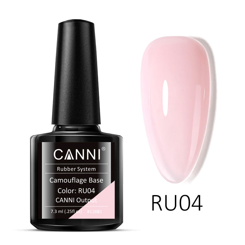 CANNI Long Lasting Nude Pink Camouflage Rubber Base Coat Nail Gel Polish 7.3ml