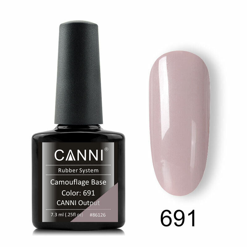CANNI Long Lasting Nude Pink Camouflage Rubber Base Coat Nail Gel Polish 7.3ml