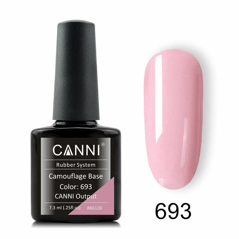 CANNI Long Lasting Nude Pink Camouflage Rubber Base Coat Nail Gel Polish 7.3ml