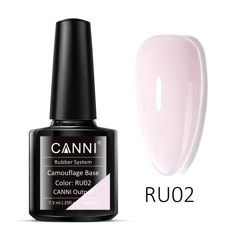 CANNI Long Lasting Nude Pink Camouflage Rubber Base Coat Nail Gel Polish 7.3ml
