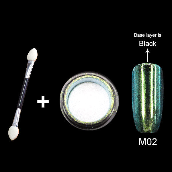 CANNI Mirror Powder Chrome Effect Nails Pigment Silver Dust Shine