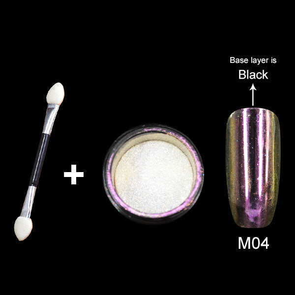 CANNI Mirror Powder Chrome Effect Nails Pigment Silver Dust Shine