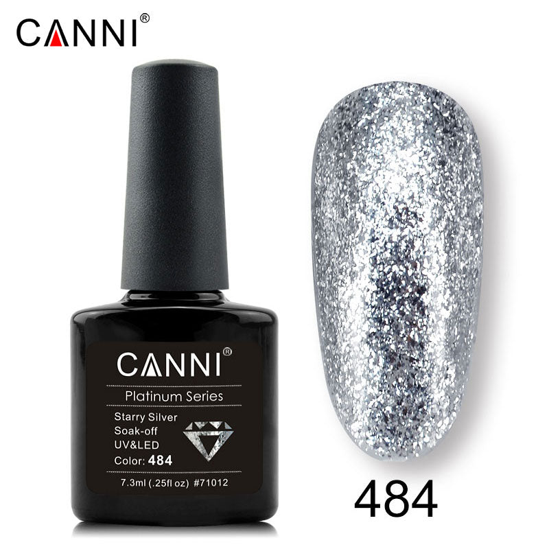 CANNI Platinum Gel Polish UV LED Nail Art Starry Glitter Diamond Effect