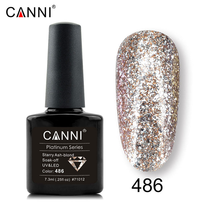 CANNI Platinum Gel Polish UV LED Nail Art Starry Glitter Diamond Effect