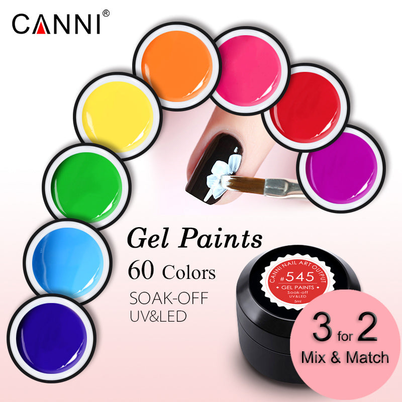 CANNI Soak Off Nail Art Gel Paint - 5ml Jar
