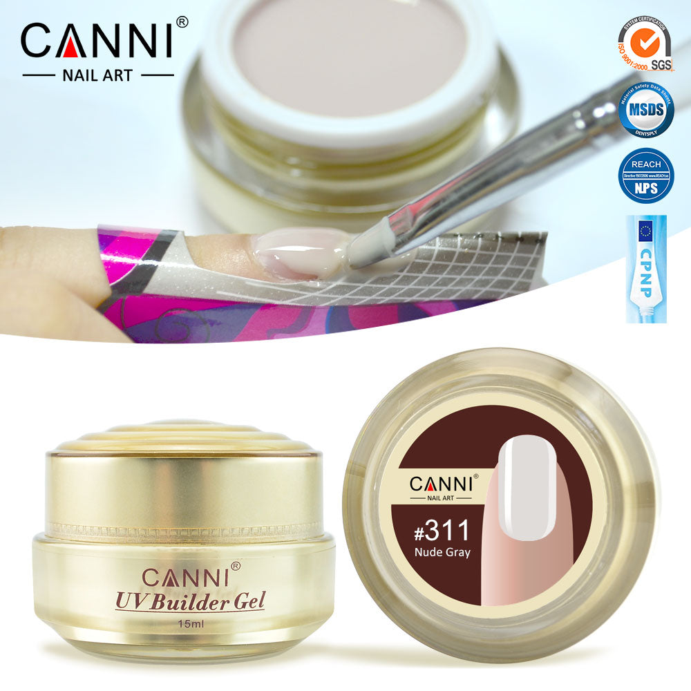 CANNI UV Builder Gel Camouflage Cover Pink Nude White Nails Extension 25 Colours