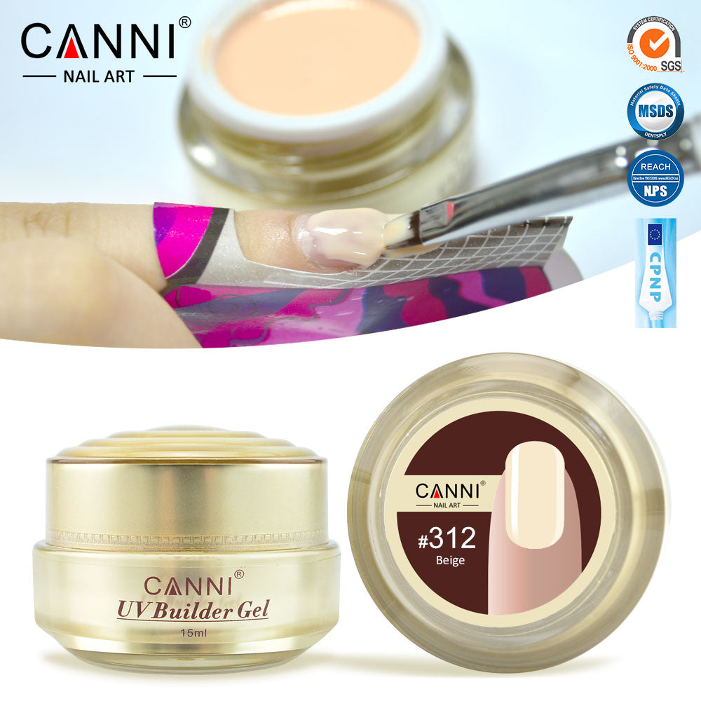 CANNI UV Builder Gel Camouflage Cover Pink Nude White Nails Extension 25 Colours
