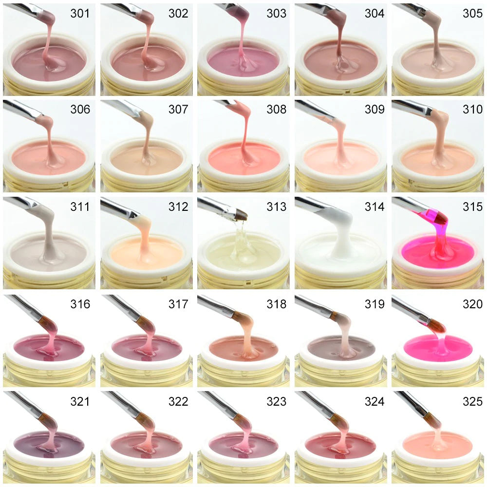 CANNI UV Builder Gel Camouflage Cover Pink Nude White Nails Extension 25 Colours