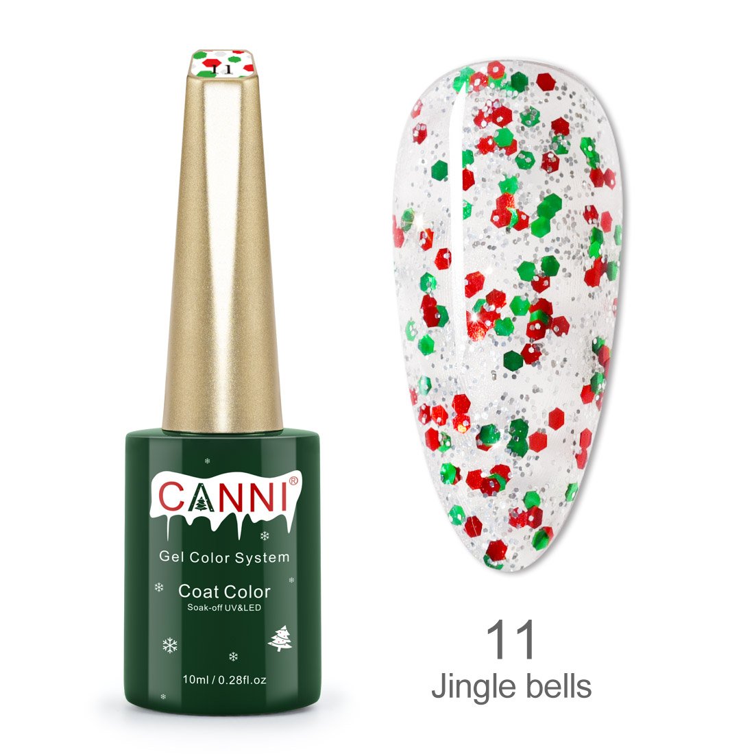 CANNI® Christmas Nail Gel Polish Soak Off UV LED Colours - 10ml