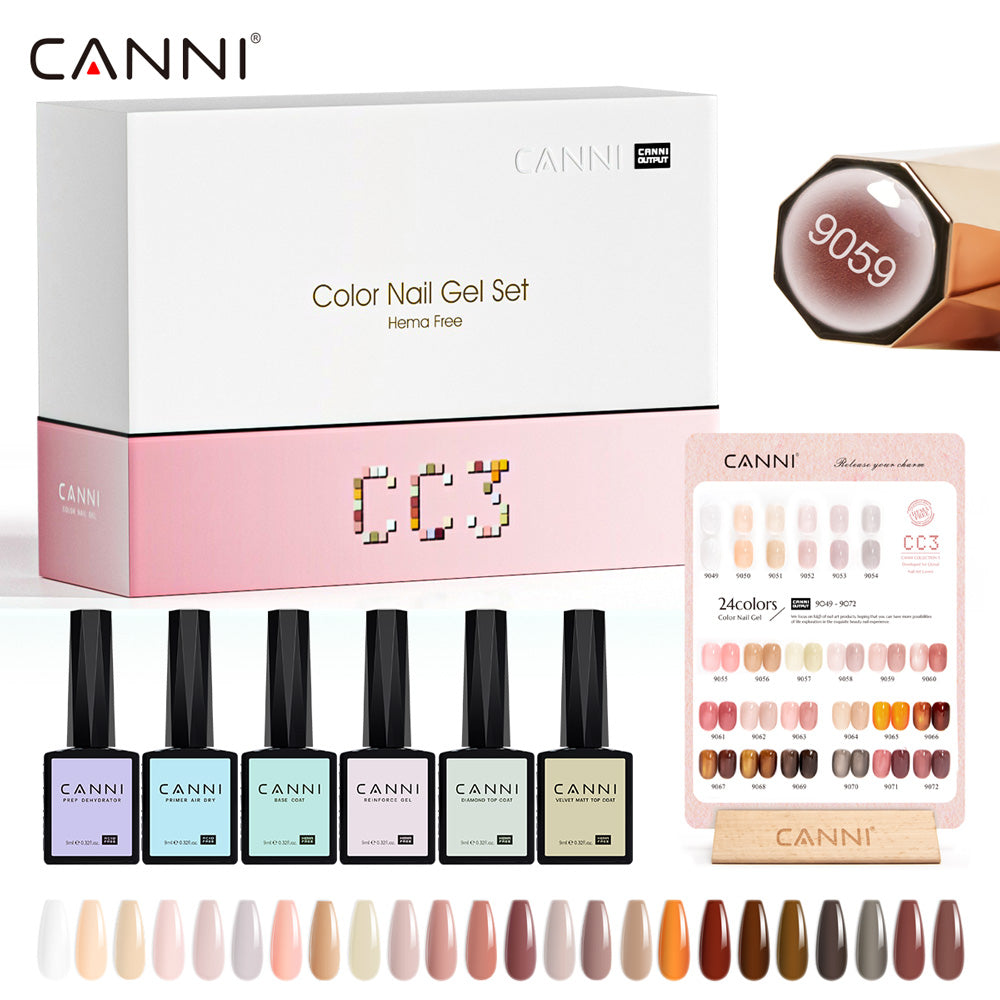 CANNI HEMA FREE 30pcs Nail Gel Polish Kit - CC3 (Translucent Series)