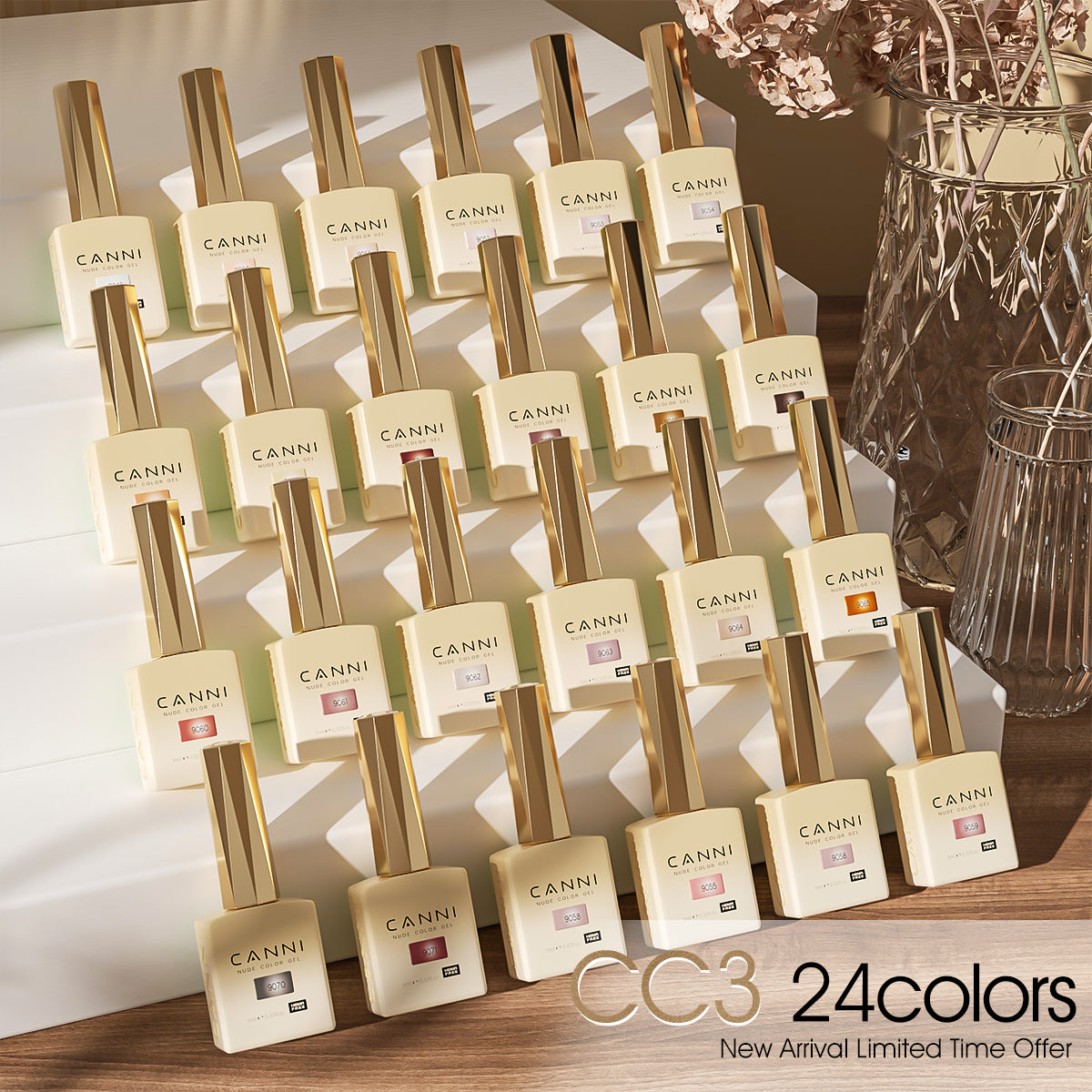 CANNI HEMA FREE 30pcs Nail Gel Polish Kit - CC3 (Translucent Series)