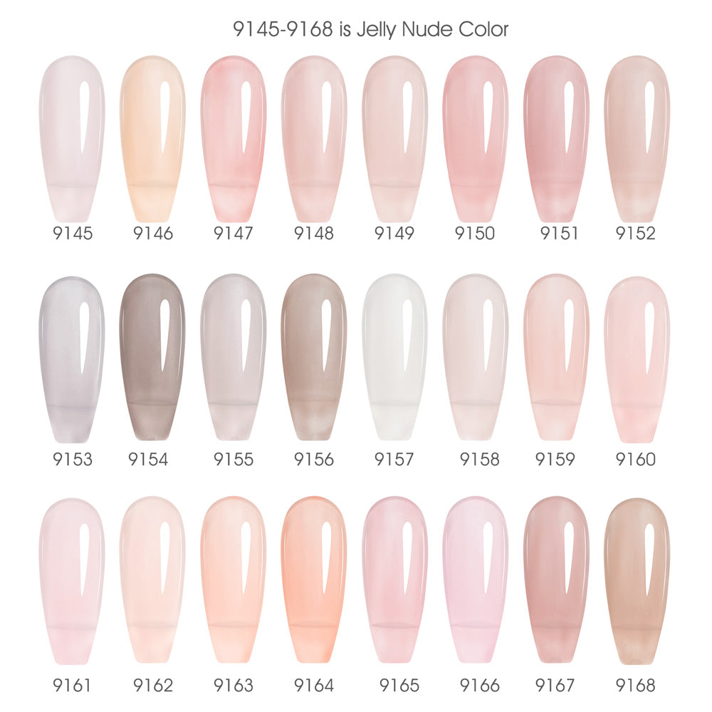 CANNI® Hema Free 9ml Nail Gel Polish Soak Off UV LED Jelly Nude Shades 9145-9168