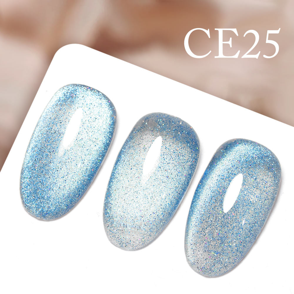 CANNI Crystal Galaxy Cat Eye Soak Off Nail Art Gel Paint - 5ml Jar