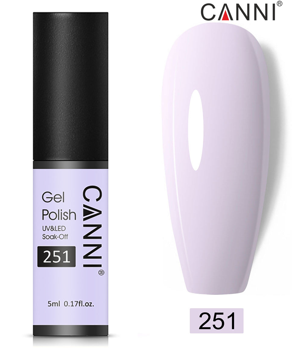 Canni Classic Range 5ml Soak Off UV / LED Nail Gel Polish Varnish - Shade 201 to 258