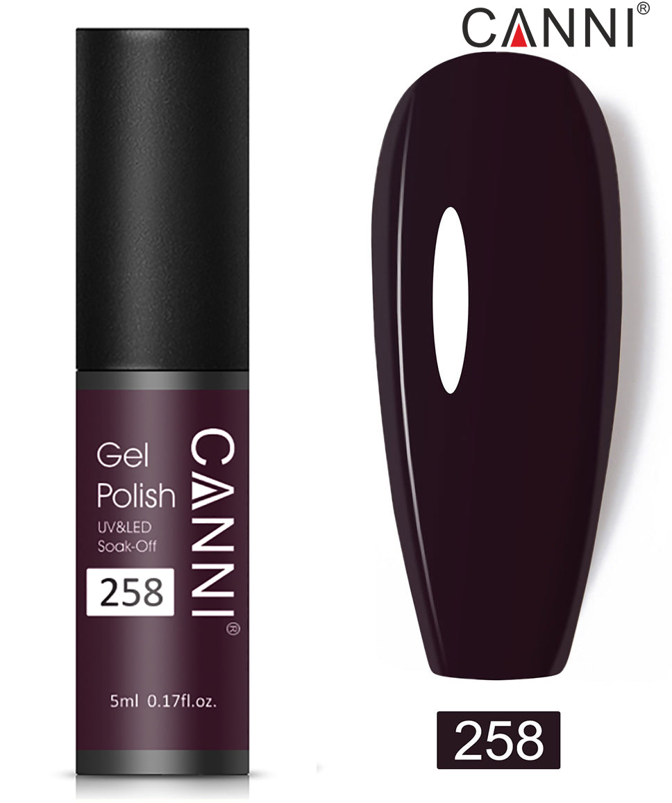 Canni Classic Range 5ml Soak Off UV / LED Nail Gel Polish Varnish - Shade 201 to 258