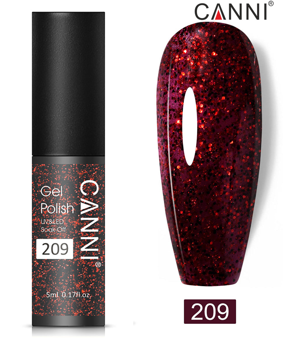 Canni Classic Range 5ml Soak Off UV / LED Nail Gel Polish Varnish - Shade 201 to 258