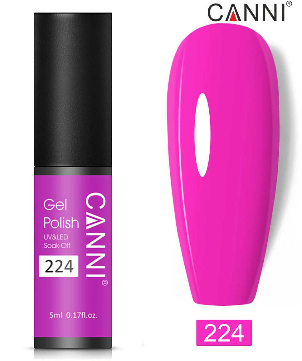 Canni Classic Range 5ml Soak Off UV / LED Nail Gel Polish Varnish - Shade 201 to 258