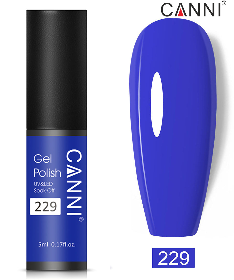 Canni Classic Range 5ml Soak Off UV / LED Nail Gel Polish Varnish - Shade 201 to 258