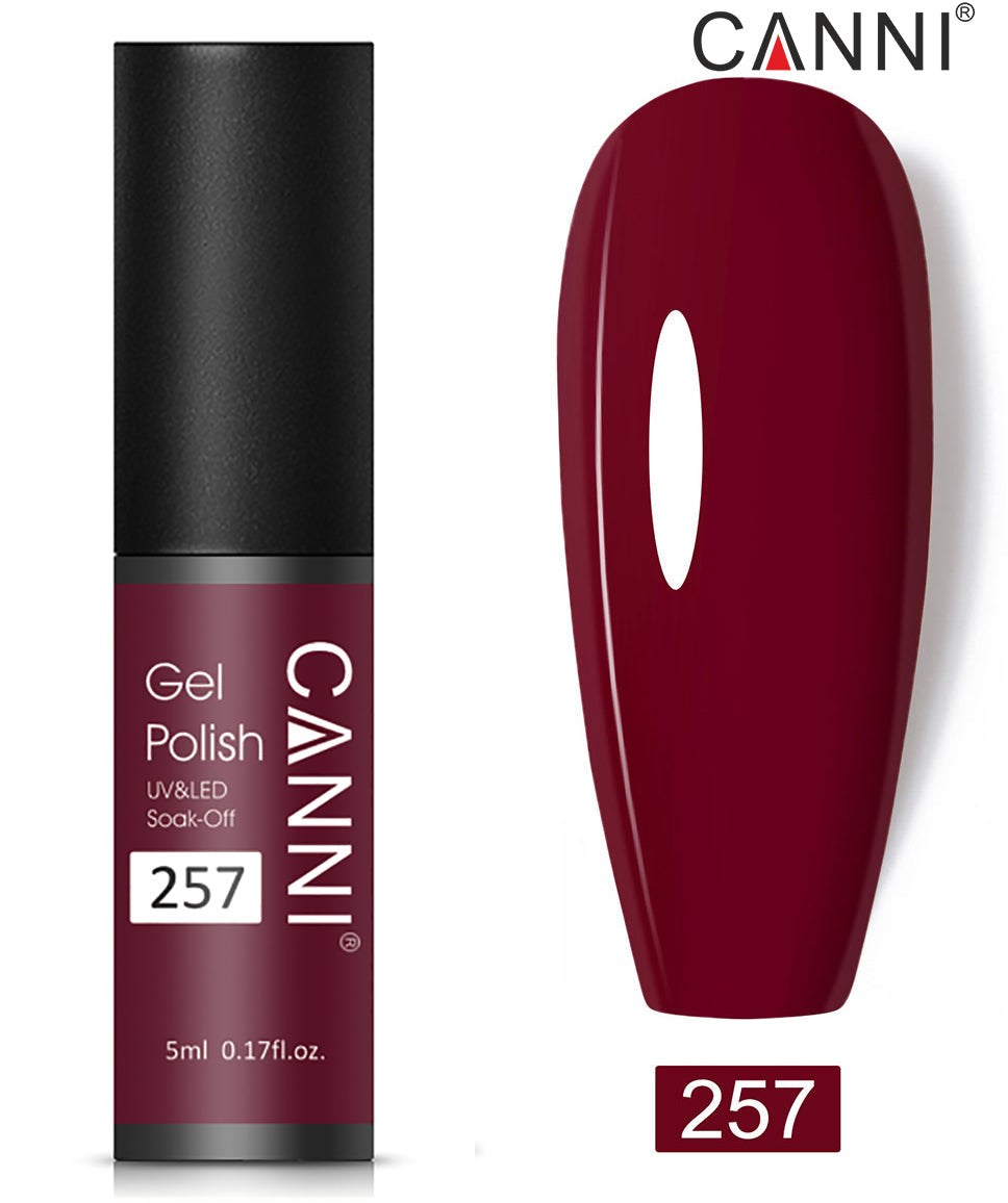 Canni Classic Range 5ml Soak Off UV / LED Nail Gel Polish Varnish - Shade 201 to 258