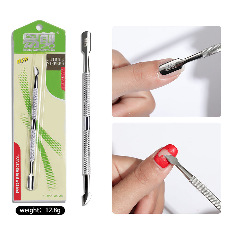 Dual Head Cuticle Pusher UV Nail Gel Polish Soak Off Remover Tool Nail Art Cuticle Trimmer