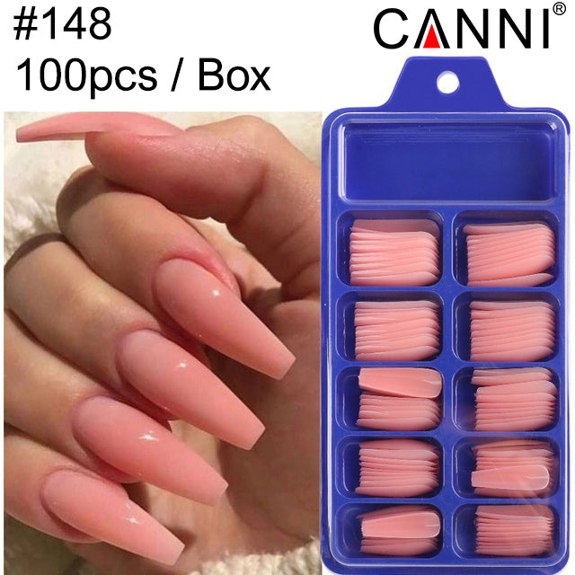 CANNI 100pcs Long Coffin False Full Cover #148
