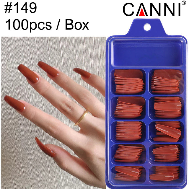 CANNI 100pcs Long Coffin False Full Cover #149