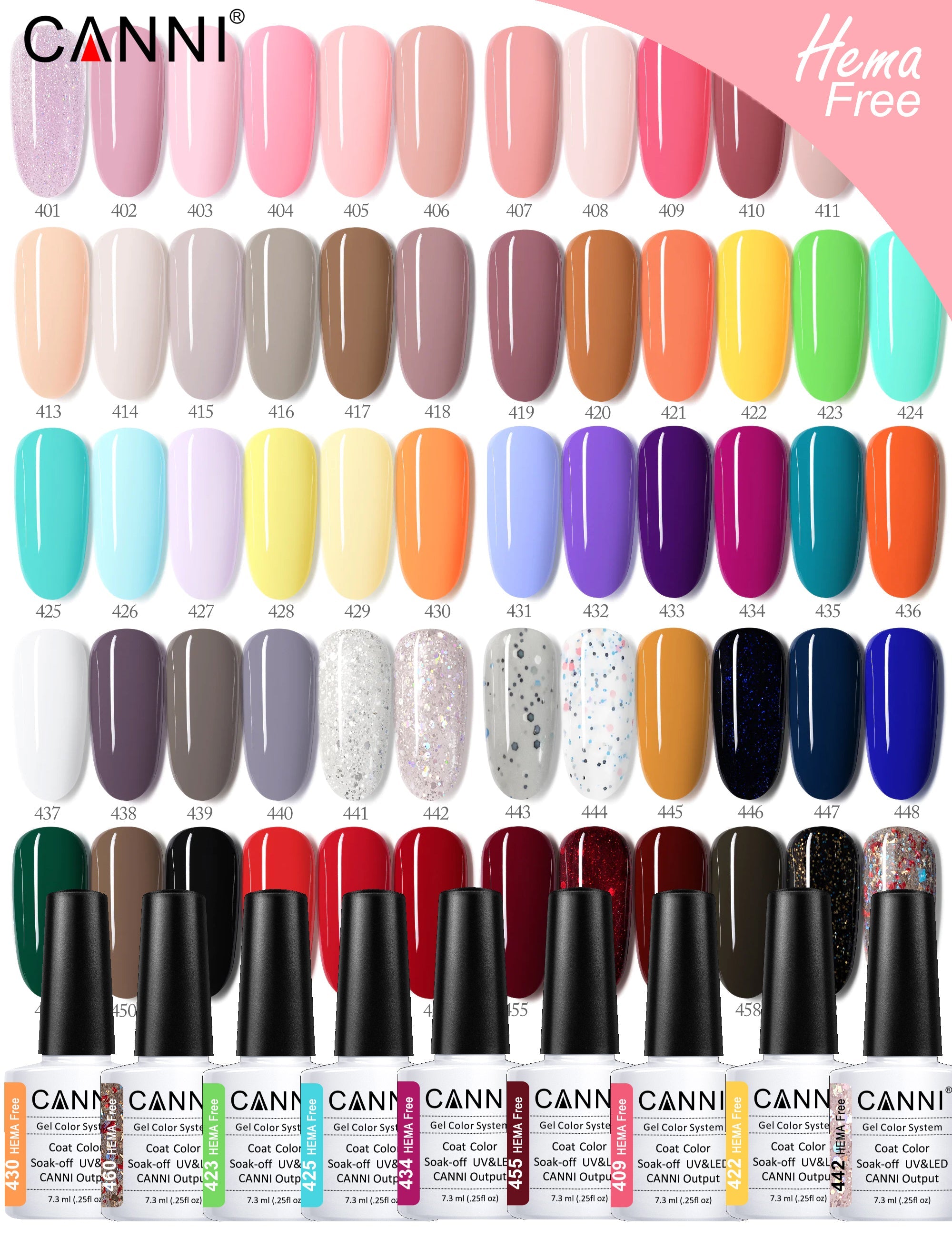 Hema Free UV Nail Gel Polish by CANNI.CO.UK