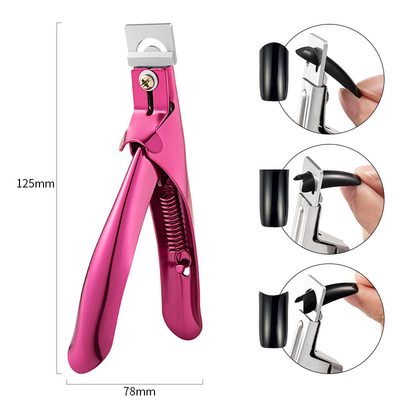 Rose Pink Nail Art Clipper Edge Cutters Trimmer False Nail Tips Scissor Manicure Tools