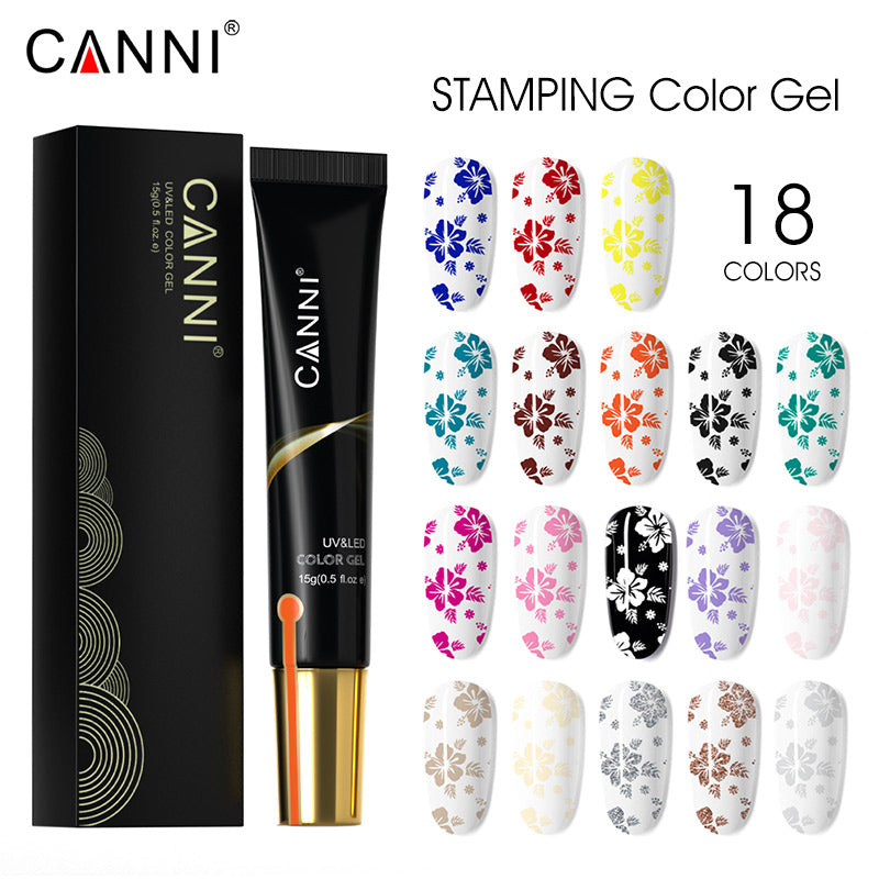 CANNI Stamping Gel UV / LED Nail Gel Varnish - 18 Colours
