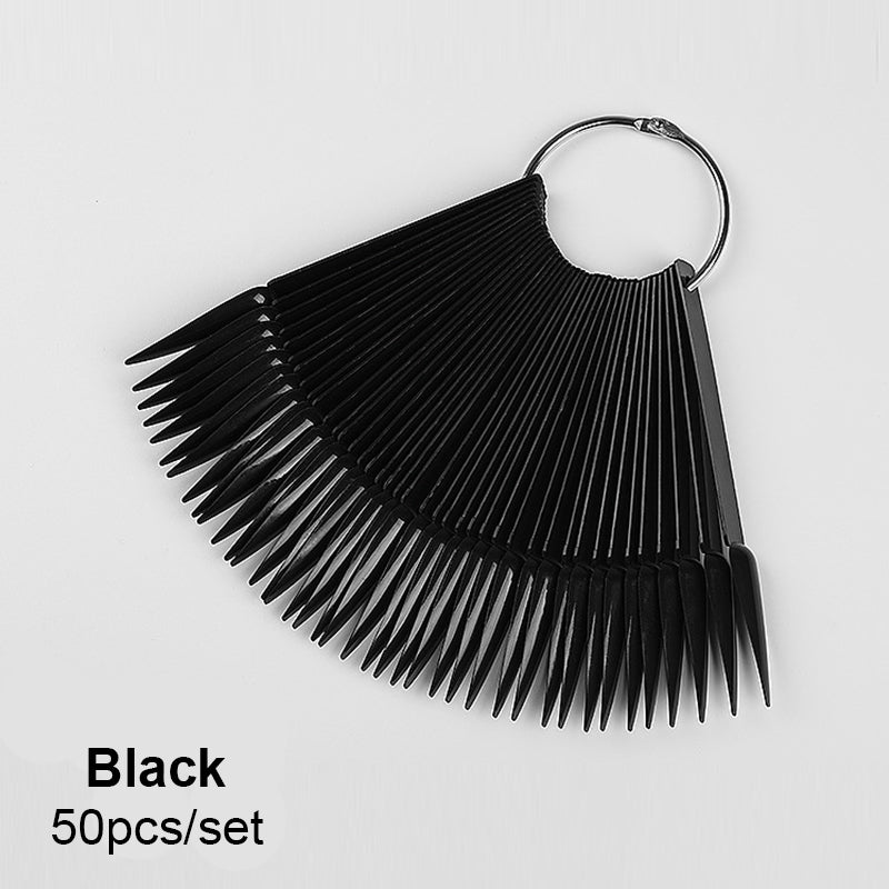 Long Nail Practicing Tips - Nail Colour Swatches - 50 Pcs