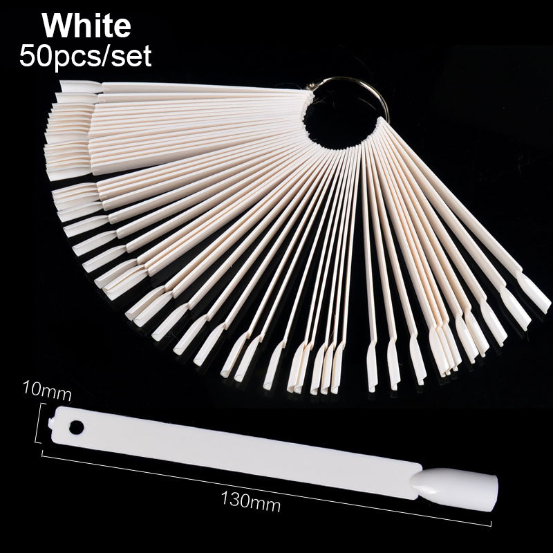 Nail Practicing Tips - Nail Colour Swatches - 50 Pcs