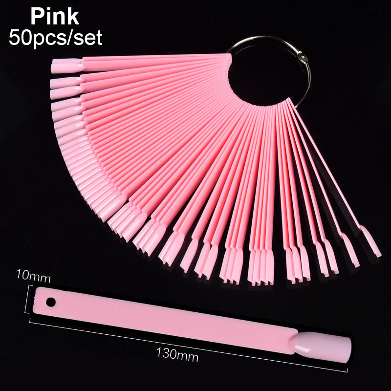 Nail Practicing Tips - Nail Colour Swatches - 50 Pcs