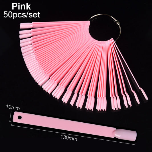 Nail Practicing Tips - Nail Colour Swatches - 50 Pcs