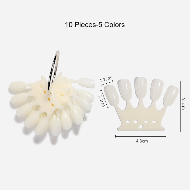 Nail Practicing Tips - Nail Colour Swatches - 50 Tips