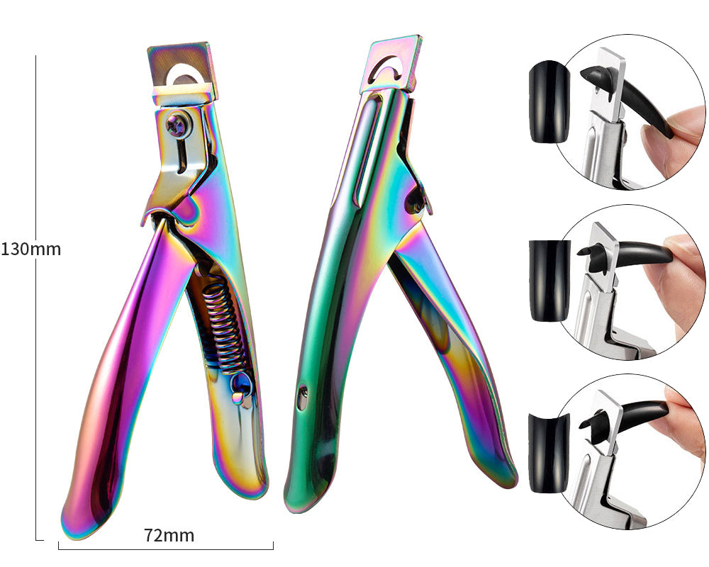 Titanium Nail Art Clipper Edge Cutters Trimmer False Nail Tips Scissor Manicure Tools