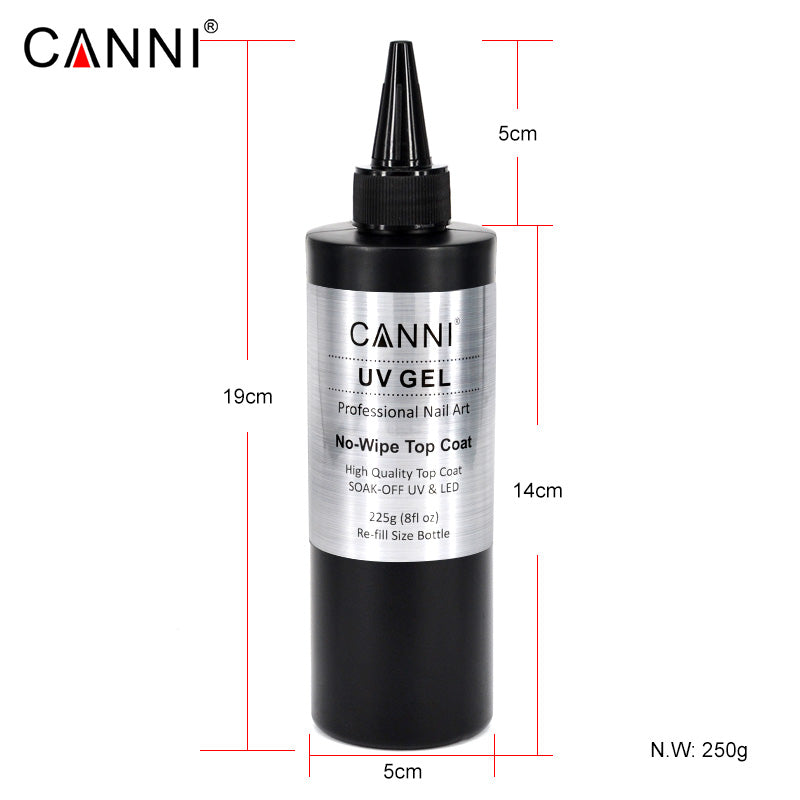 CANNI Base / No wipe top coat / Tempered top coat 225g Bulk Pack